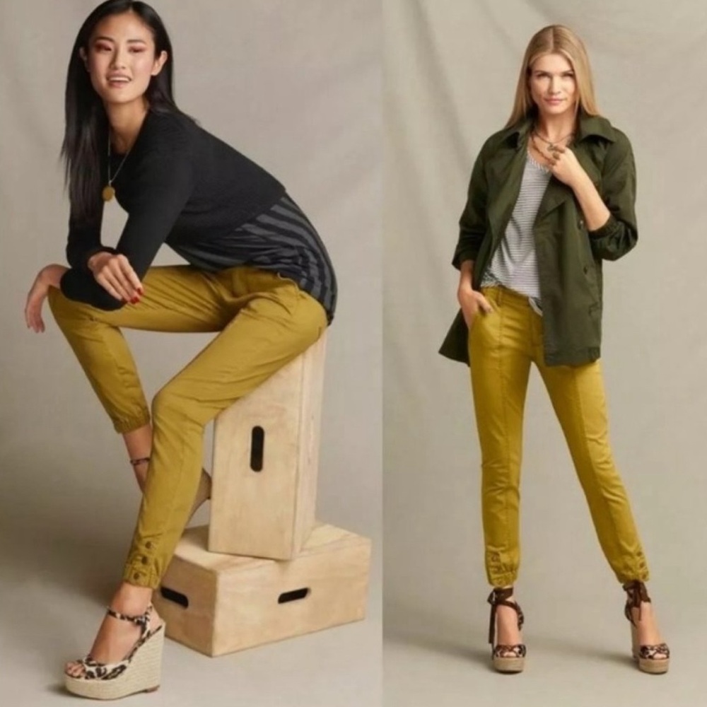 CAbi Mustard Yellow Track Pants